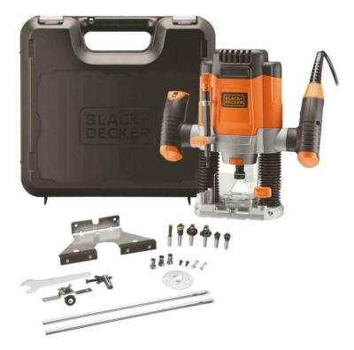 Vertikale Fräsmaschine 1200 W Mit Zubehör Fräser Für Holz Black+Decker KW1200EKA