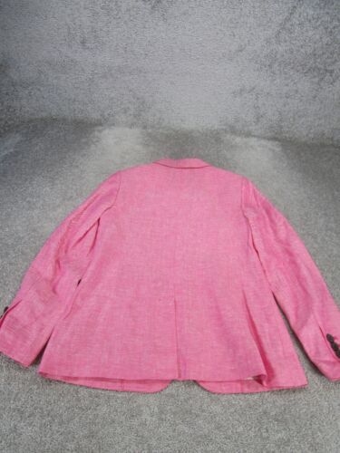 Talbots Jacket Womens 2 Classic Linen Blazer Pink NEW - Picture 3 of 9