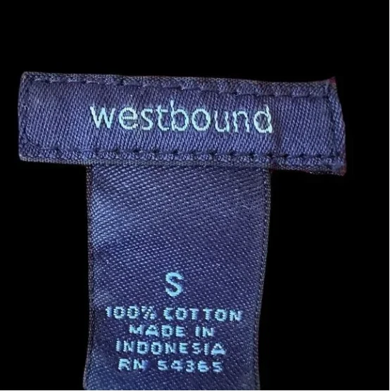 Chaqueta vaquera Westbound 100 % algodón roja bolsillos detalle botones - Talla S Foto 4 de 4