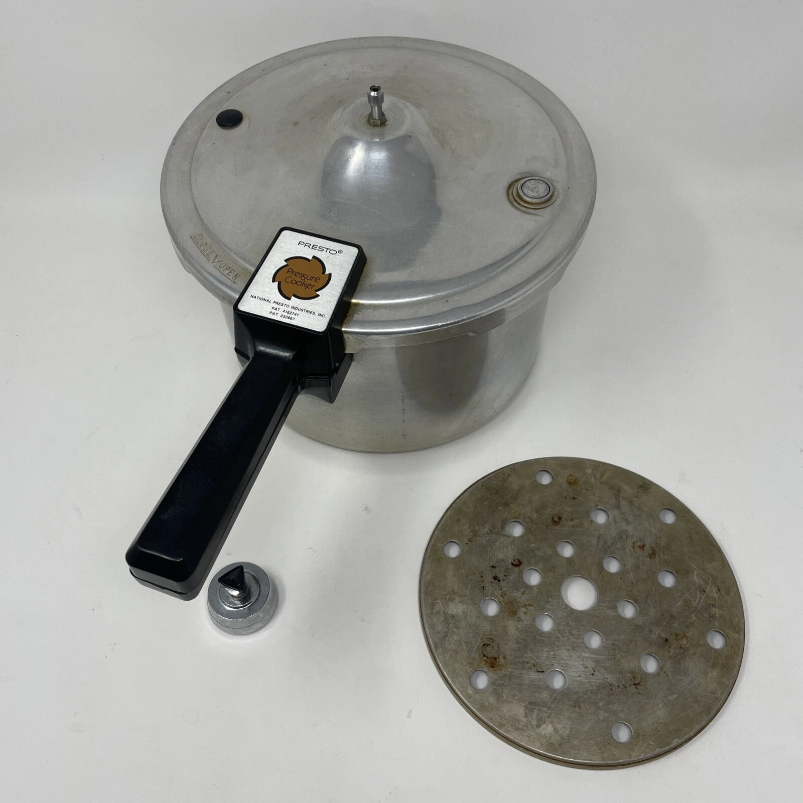 Vintage Presto 4qt Pressure Cooker 409A Rack Jiggler 0121004 USA Made READ