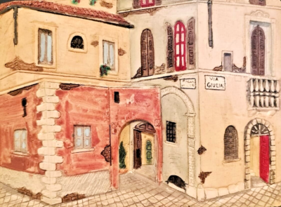 立体絵画 Le vie d’Italia MAESTRI SCULTORI Le vie d'Italia Maestri Scultori - Via Giulia (Roma) di Maurizio