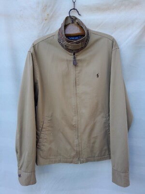 Polo Ralph Lauren Bomber Jacket Mens Extra Large Beige