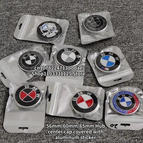 4pcs 56mm 60mm 65mm 70mm Car Wheel Hub Center Cap Aluminum Sticker For BMW - Picture 20 of 37