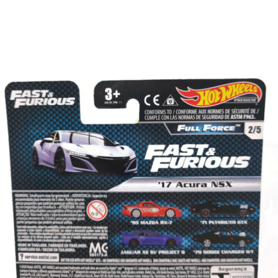 Hot Wheels Premium Fast & Furious '17 Acura NSX 2020 New Free