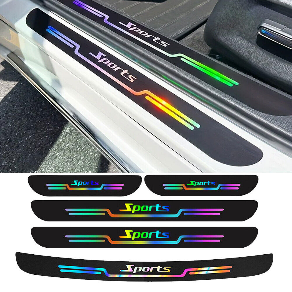 Car Door Sill Protector Scuff Plate Trim Sticker Strip for Sports Cars
