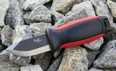 FOX Outdoor MINI NORGE Messer Fahrtenmesser Scheide Feuerstarter Neck Knife