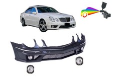 Vorne Sto&szlig;stange E63 AMG Optik Mercedes W211 Front paket 02-09+Nebel+Lackierung