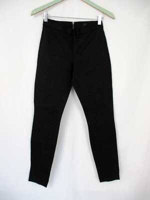J Crew Pixie Pant Womens 2 Back Zip Charcoal Gray Stretch Skinny 26x28 31090