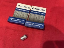 8 NITRO FILL NITROGEN ALUMINUM TIRE VALVE STEM CAPS (SET OF 8)