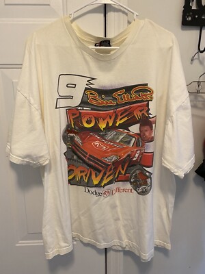 Vintage 90s Nascar Bill Elliot T Shirt XL Power Driven Dodge Racing