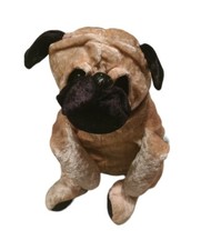 Peluche de peluche vintage de 10" DGE Carrusel Juguetes Perro Pug LEER