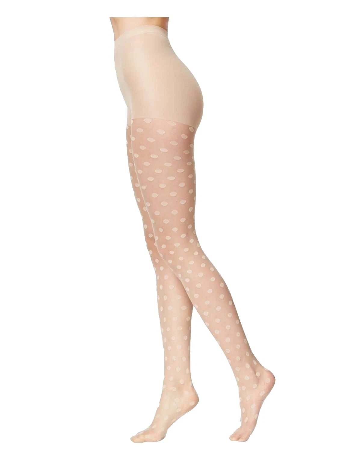 Polka Dot medias blancas y medias hasta el muslo para mujeres