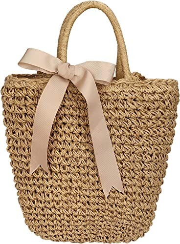 BORSA Coffa paglia donna vimini mare grezza da decorare palma Alta Qualità