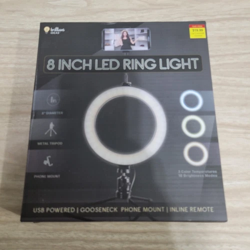 Ring Light LED BIRL815 8” 10 light levels for Smartphone-image