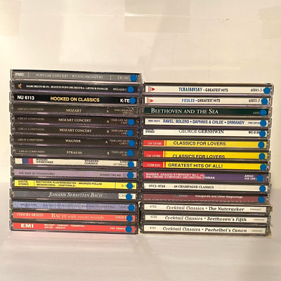 30x Classical Music CD Lot Composers Mozart Bach Beethoven Gershwin Tchaikovsky