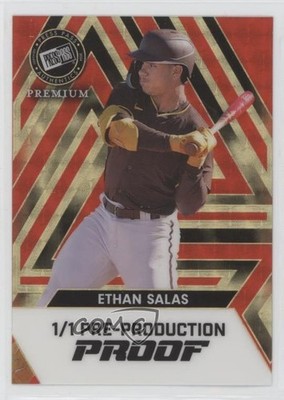 2024 Leaf National Convention Press Pass Premium Auto 1/1 Ethan Salas 0nr3
