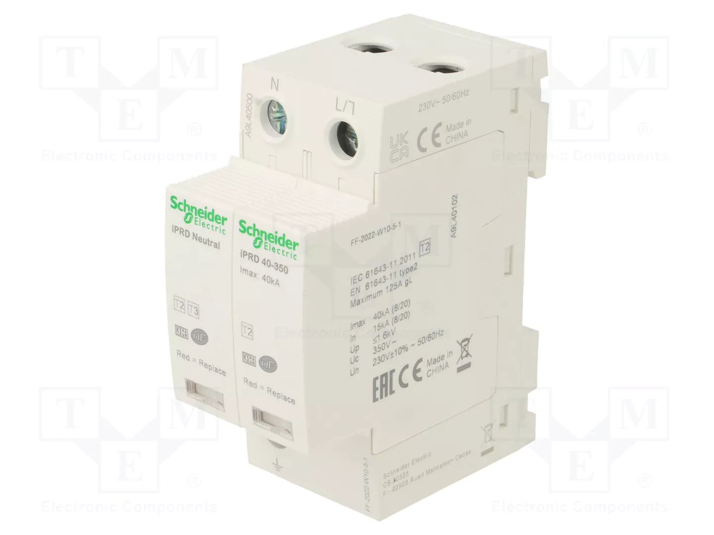 Schneider Electric Bianco Protezione Contro Le Sovratensioni, Iprd40 Modulare - Immagine 3