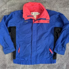 Men's Vintage 90's Columbia Bugaboo Blue Pink Black Radial Sleeve Jacket Sz S