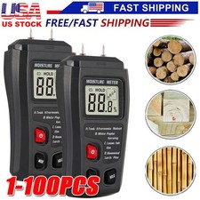 Digital LCD Wood Moisture Meter Detector Tester Wood Firewood Paper Cardboard