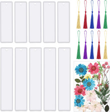 20PCS Bookmark Resin Mold Set, 10PCS Bookmark Epoxy Casting Molds, 10PCS Tassels