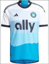 adidas men Charlotte FC 24/25 Home Authentic Jersey HZ6175 Size Large 150