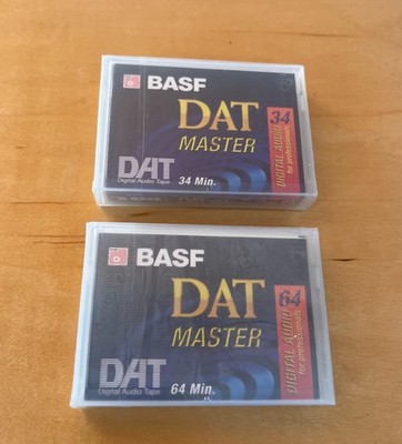 BASF DAT Tape  One 64 and One 34 Brand New Sealed 2 Digital Audio Tapes