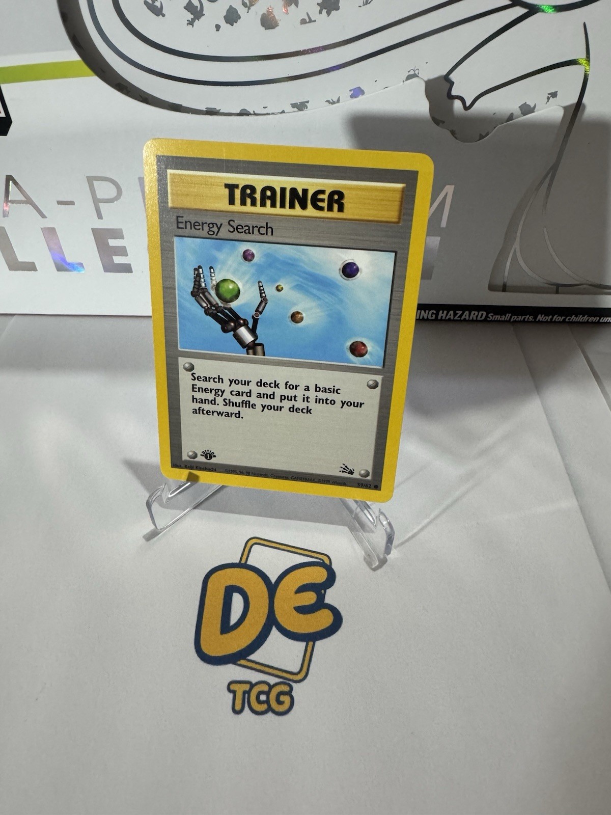 Pokemon Energy Search Common 1st Edition Fossil 59/62 NM