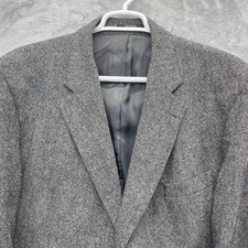 Stafford Blazer Men's size 48R wool speckled Coat Sport Jacket suit elbow patch