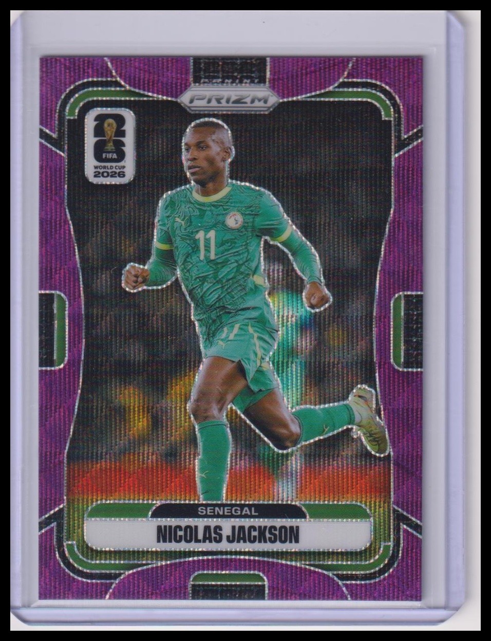 2026 Panini Prizm FIFA World Cup Nicolas Jackson Purple Wave #/95 #402 Senegal