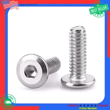 1/4-20 x 5/8in Hex Socket Head Cap Screw Stainless Steel Machine Bolts 25pcs Set