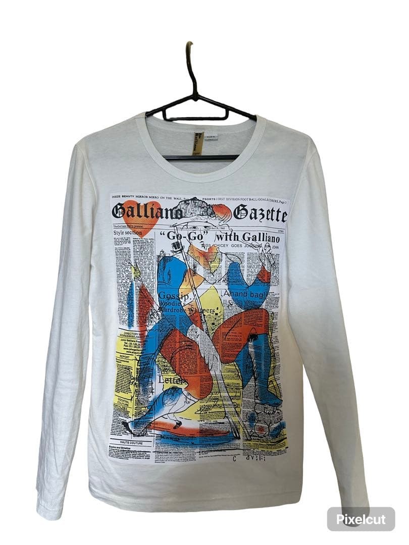 John Galliano Long Sleeve T-Shirt White Size S