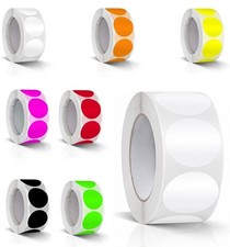 1 inch 25mm Round Stickers Self Adhesive Circle Paper Seal Circle Label Tape UK