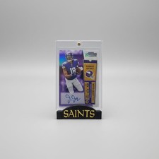 3D Printed New Orleans Saints Card Stand - Black/Gold Stripes