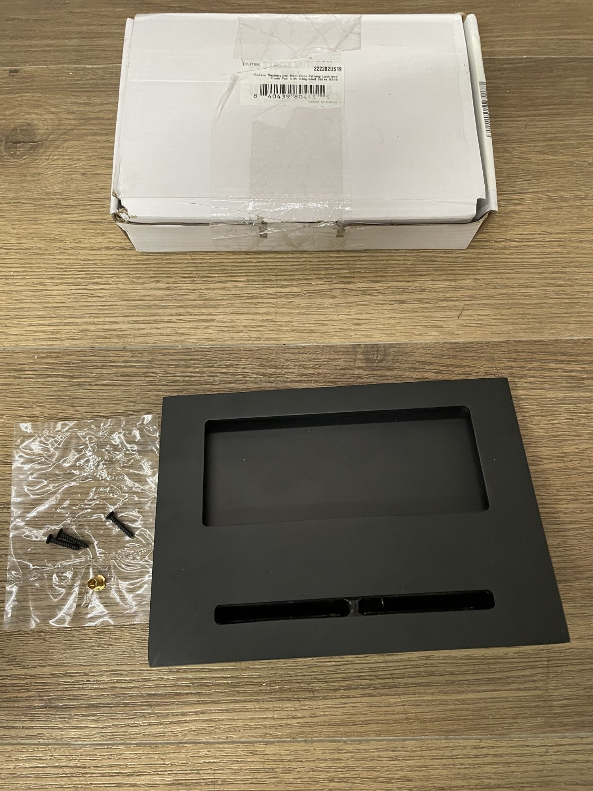 Emtek Jamb Mounted Privacy Lock For Barn Doors 222202US19 Matte Black