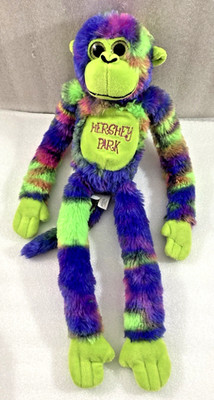 Hershey Park Tie Dye Monkey plush 18'' w/sparkle eyes The Petting Zoo