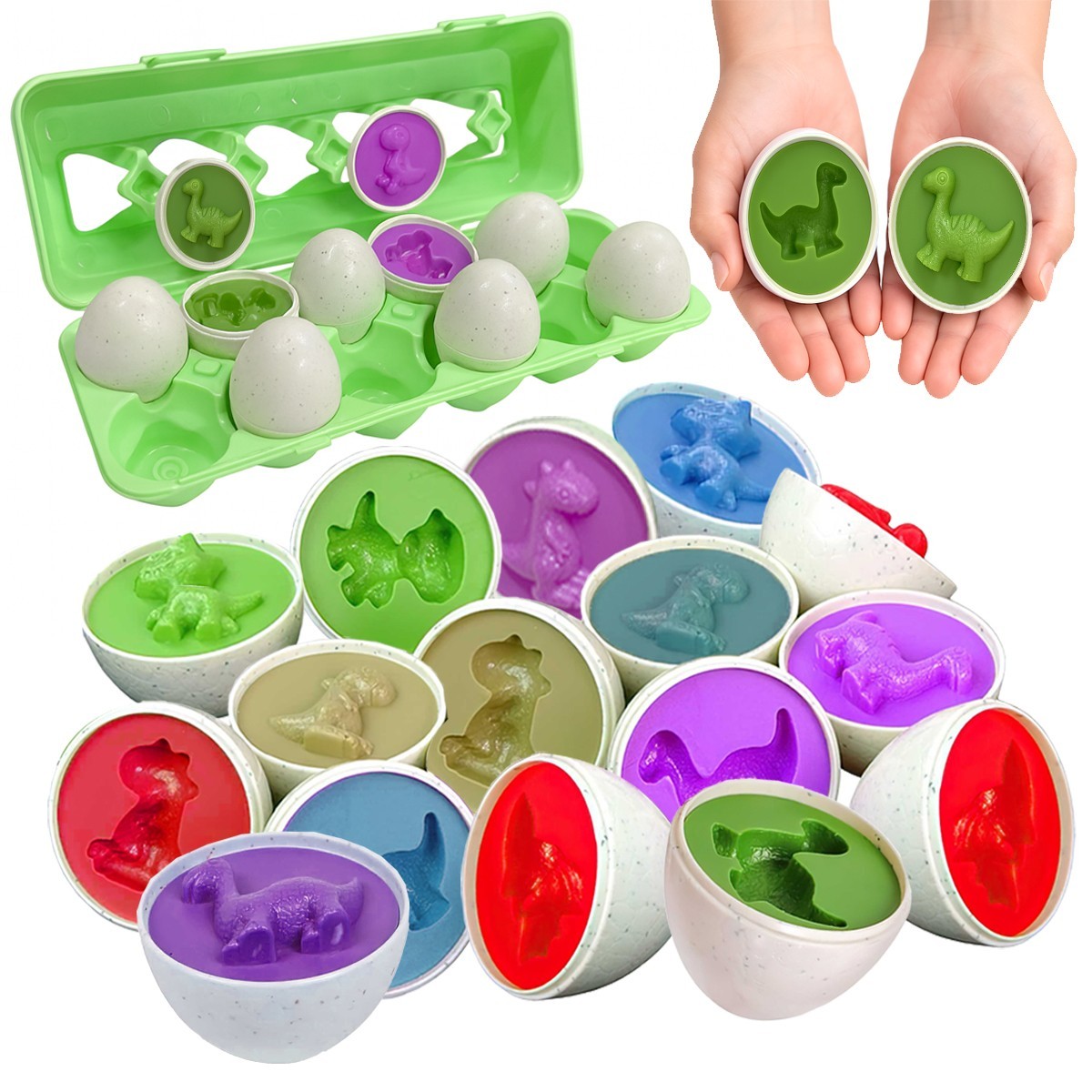 Baby Matching Eggs Colour Shape Sorter Toy Toddlers Montessori Sensory Puzzle