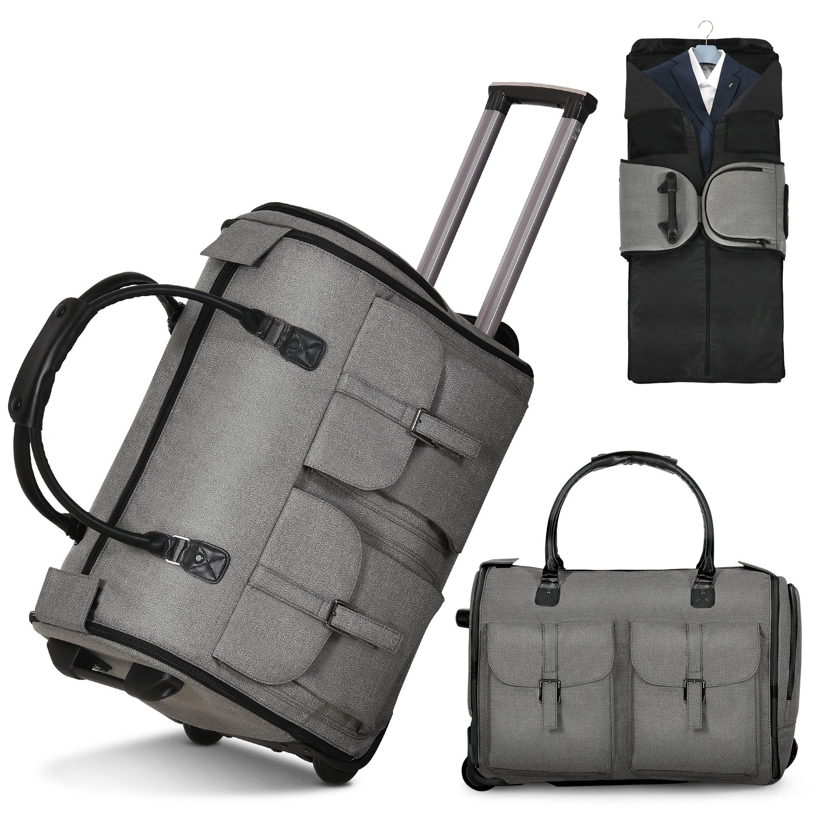 Garment Bags for Travel with Wheels, Carry-on Duffle Bag for