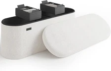 Storage Ottoman Bench, 43 Inch Storage Bench for Bedroom End of Bed, Foldable La