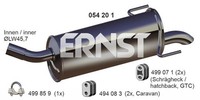 EndschalldäMpfer NachschalldäMpfer Ernst 054201 FüR Opel Astra Gtc A04 Caravan