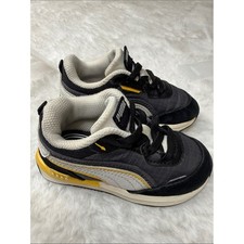 Puma City Rider Electric Sneaker Toddler Boy 7C Child Black Yellow SlipOn Walker