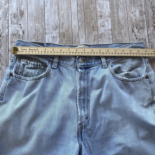 Jeans uomo Levis 550 relaxed fit 36x30 lavaggio chiaro blu denim anni 90 larghi classici  - Foto 7 di 9