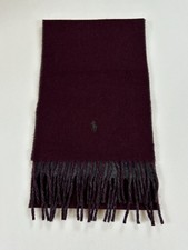  MINOR DEFECT Polo Ralph Lauren Solid Wool Blend Scarf - Wine/Grey -