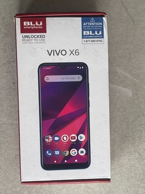 BLU VIVO X6 6.1'' Display Dual Camera 3 GB RAM 64 GB Memory Smartphone Black New