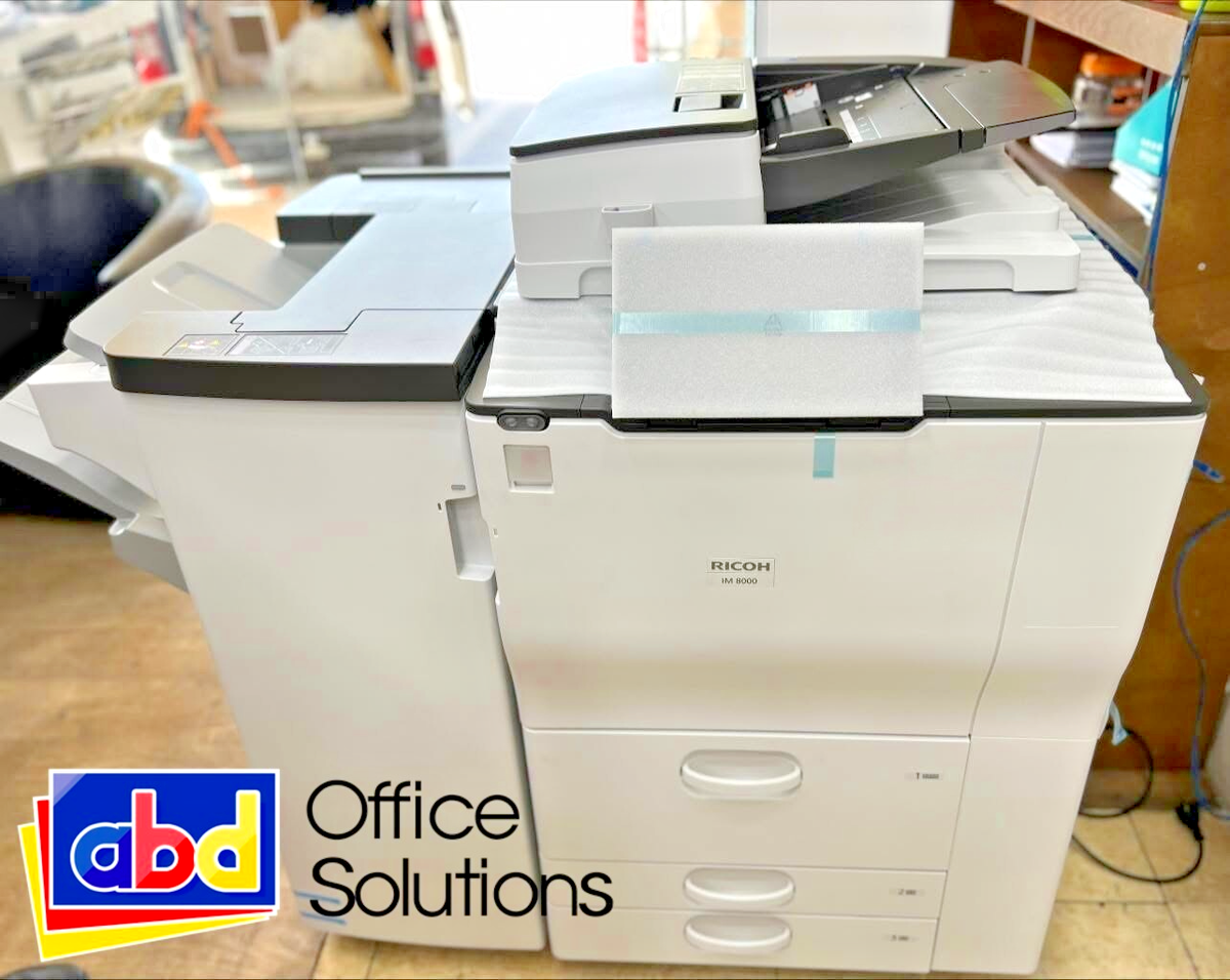 Ricoh IM 8000 A3 Mono MFP Copier Printer Scanner Staple Finisher