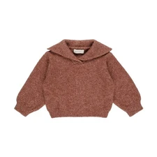 Rylee + Cru Cash Pullover Sweater 3-6 Months Heathered Brick Gender Neutral