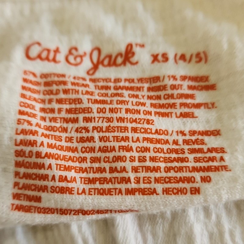 Cat & Jack Girls Textured Ruffle Short Sleeve Pullover T-Shirt White XS 4/5