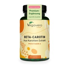Vegavero Beta Carotin Kapseln hochdosiert 180 180 Stück (1er Pack), Natural