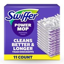 Swiffer PowerMop Multi-Surface Mopping Pad Refills for 11 Count, White/Purple