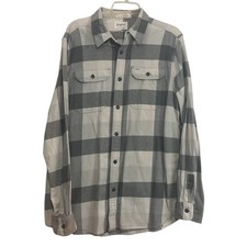 Field Stream Large Buffalo Plaid Button-Down Flannel Shirt Outdoor Classic
