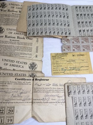 14 Vintage 1942 US WWII War Ration Books 1-4 Stamps/Coupons & 2 Mile ...
